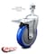 Service Caster 5 Inch Blue Polyurethane Wheel Swivel 1/2 Inch Stem Caster with Total Lock Brake SCC-TSTTL20S514-PPUB-BLUE-121315 - alternate 4